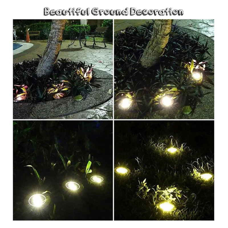 

8 LED Solar Underground Light Outdoor Lawn Garden Land courtyard Lighting Decoration Waterproof underground Lamp