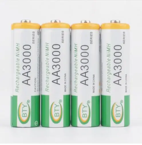 8x AA 3000 1 2 V Quanlity аккумуляторная батарея 3000mAh Ni MH 2A Baterias Bateria Batterie 3000| |