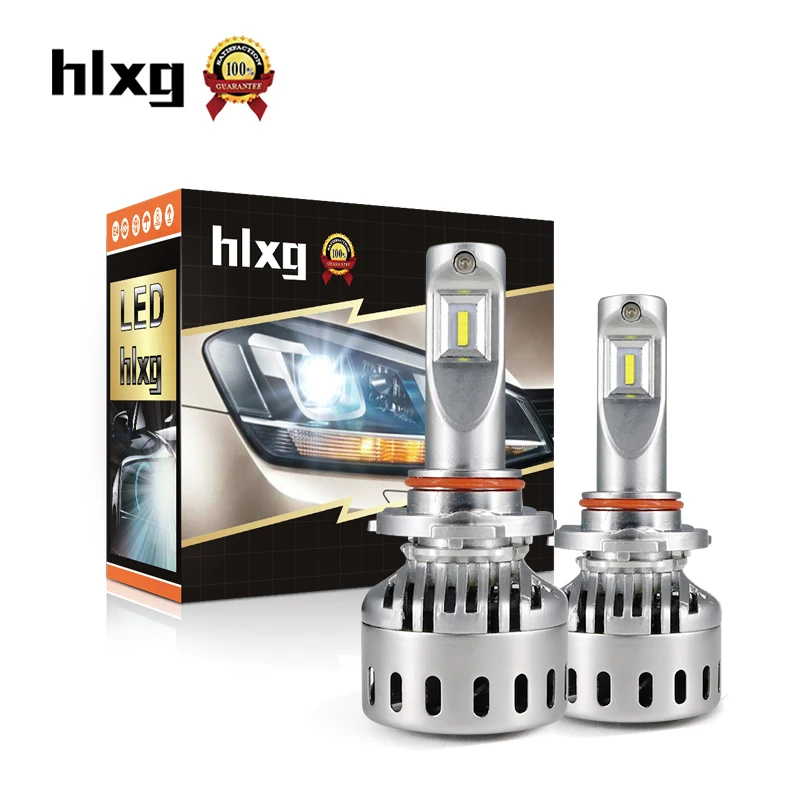 HLXG 2 шт. супер яркие 12000LM 55 Вт HB3 9005 светодиодный фары для автомобиля лампы объектив