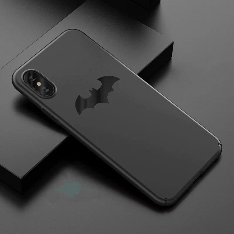 Black Тонкий чехол для телефона с Бэтменом для iPhone 11 Pro Max, Матовый Жесткий чехол для телефона из поликарбоната, задняя крышка для iPhone 6, 6 S, 7, 8 Plus, XS Чехлы для Max XR Fundas - Цвет: Black