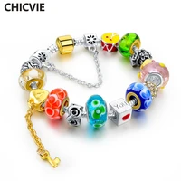 chicvie custom multi color crystal chain link heart tassel bracelets bangles for women silver charm jewelry bracelet sbr160015
