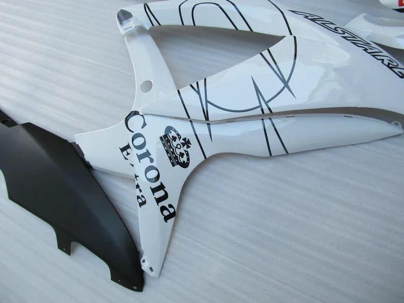 Набор обтекателей для литья под давлением GSXR600 750 K8 08 09 GSXR 600 GSXR750 2008 2009 ABS белый