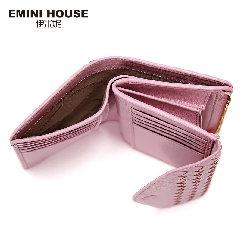Женский вязаный кошелек EMINI HOUSE из овчины женский клатч с монетницей женские