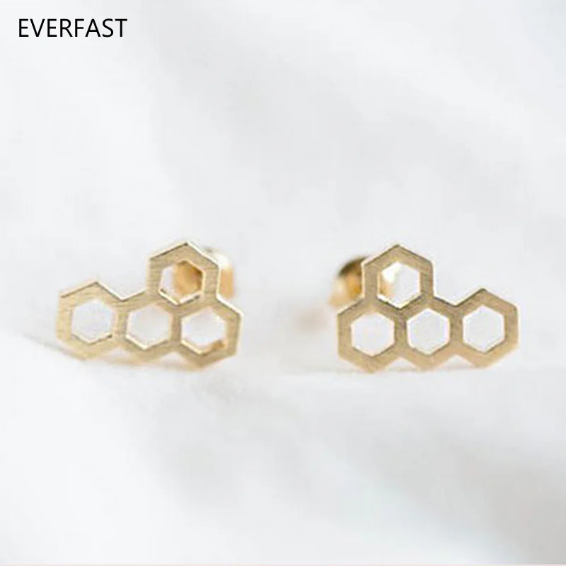 1 пара женские серьги гвоздики в виде сот|honeycomb earrings|earrings studearrings free shipping |