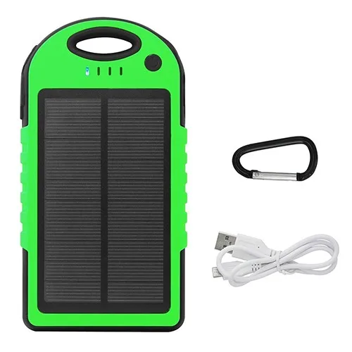 5000 mAh Dual USB портативное солнечное зарядное устройство Универсальный дождепроницаемый внешний аккумулятор