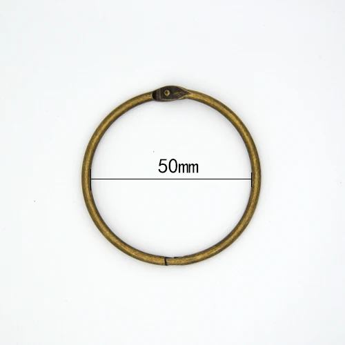50mm Высокое качество от 2 до 10 лет, шт./компл. металлическое кольцо Binder15-76 мм альбомы сделай сам с отрывными листами книги обручи открытие вязка уп фотоальбом офисные туфли - Цвет: 50mm