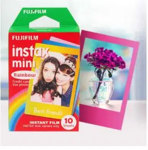 Fujifilm Instax Мини Мгновенный мультфильм фильм мини Fuji пленка instax для Polaroid Мини 7s 8 9 25 50s 90 SP-1 2 CHECKY QIAO - Цвет: rainbow