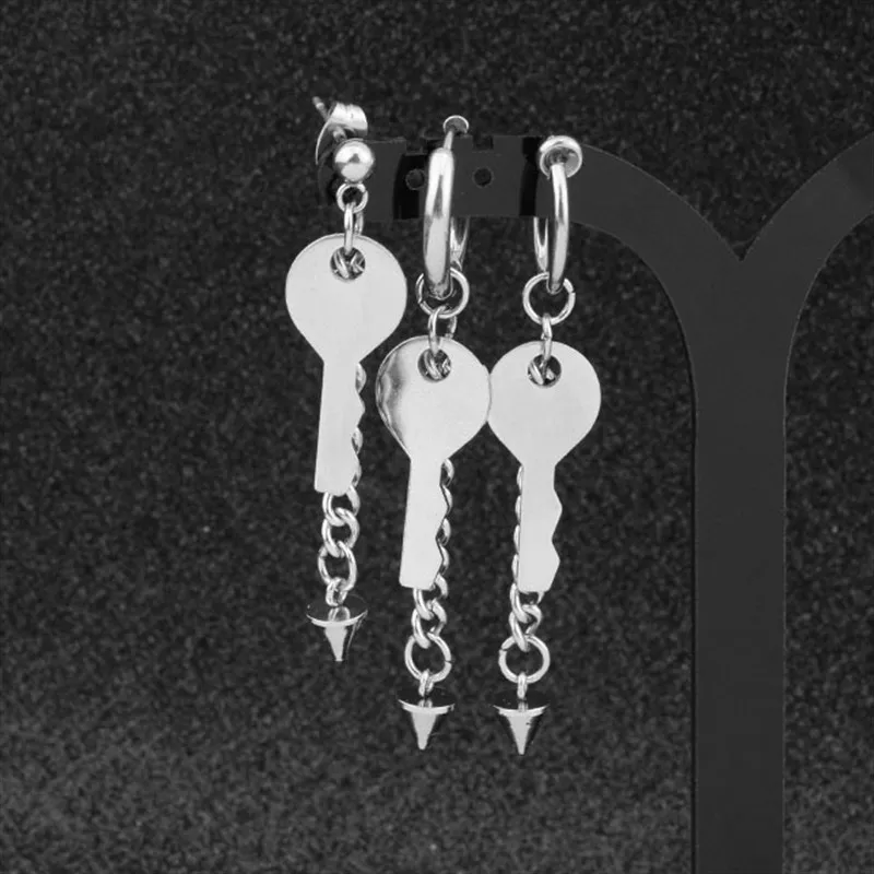 KPOP корейские мужские Новые простые серьги-гвоздики из нержавеющей стали, модные ювелирные изделия
