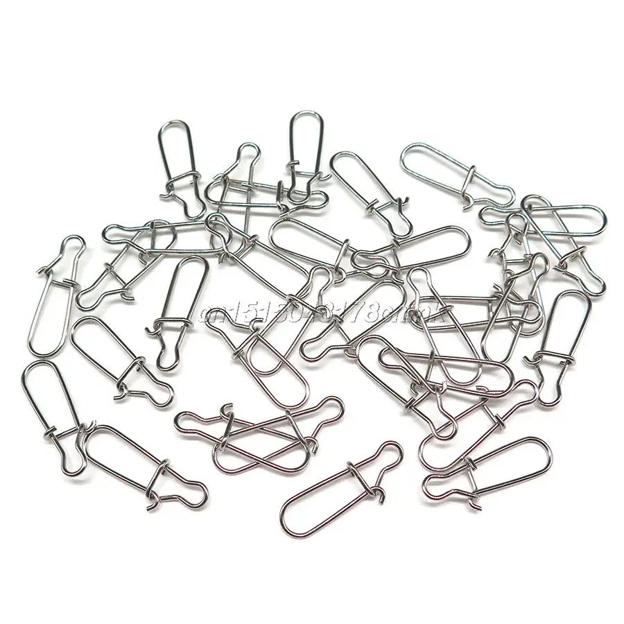Minfishing 50 шт./партия рыболовные снасти из нержавеющей стали соединитель крюка