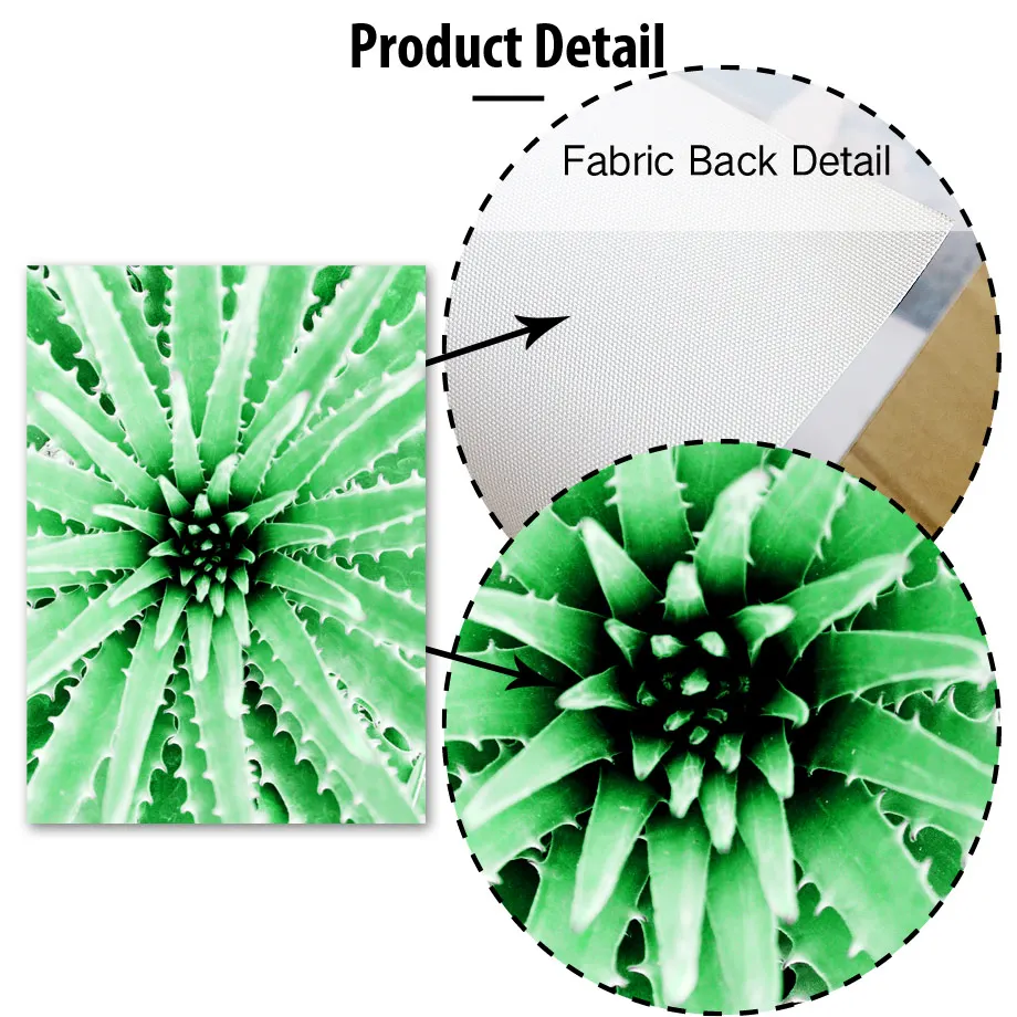 Тропическое зеленое растение кактус Пальмовые Листья настенная живопись на
