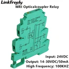 Высокочастотное реле оптопары MRI-24D24, 100 кГц, 24 В постоянного тока, 8 мА, входная мощность, 14-30 В постоянного тока, 50 мА, релейный модуль интерфейса, DIN-рейка
