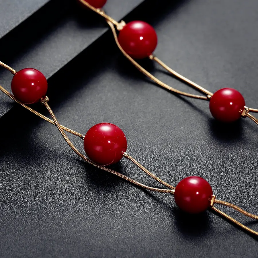 Ожерелье женское многослойное с искусственным жемчугом 4 цвета|choker necklace|pearl