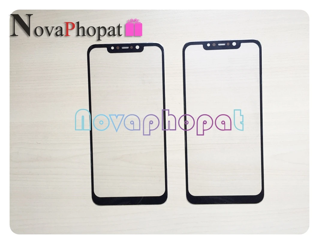 

Черный передний внешний стеклянный экран Novaphopat для стеклянной панели объектива Xiaomi Pocophone F1 (не сенсорный ЖК-дисплей дигитайзера) + отслежива...