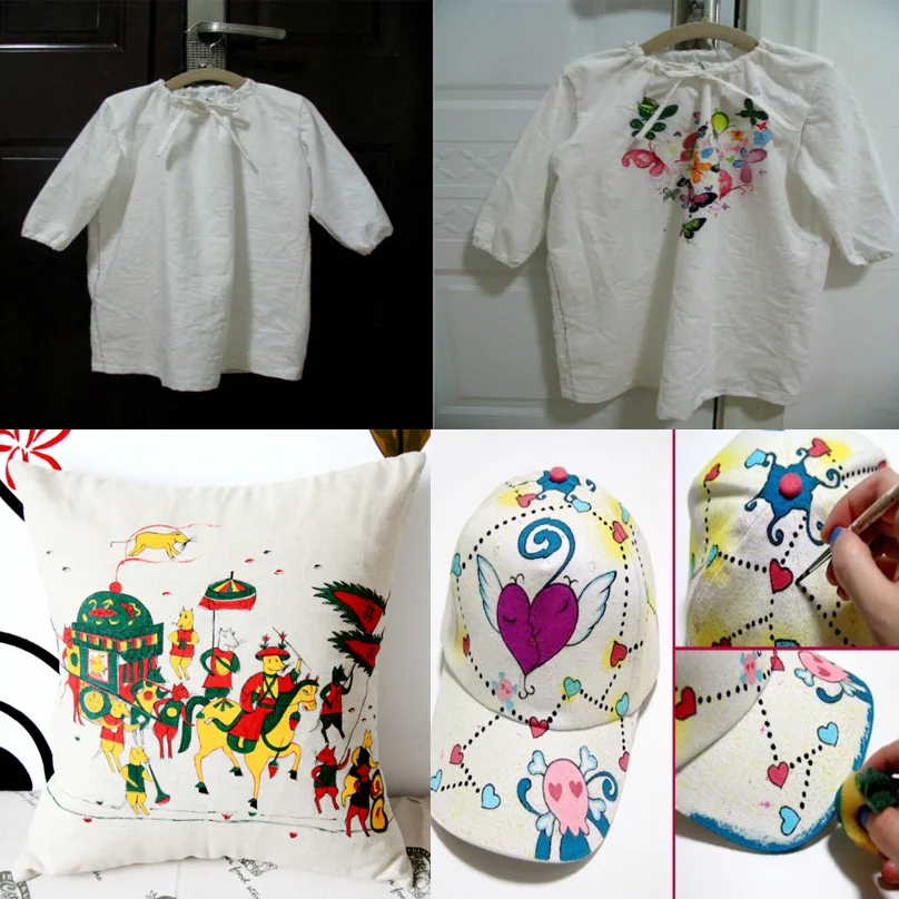 

12colors 12ml Textile Fabric Paints set Cloth painting Acrylic paint Drawing Art pen set Deco Art