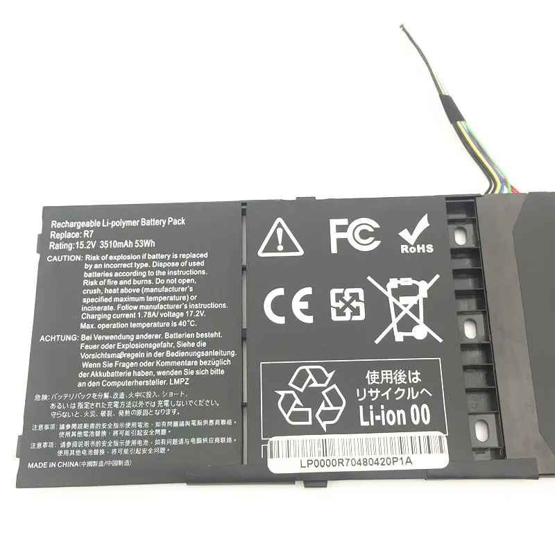 15 2 V 3510 мА/ч 53WH Новый AP13B3K AP13B8K Аккумулятор для ноутбука Acer Aspire V5 573G V7 582PG 472