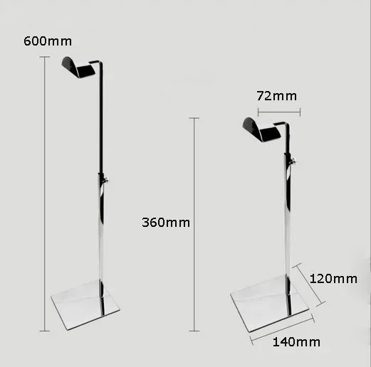 10 шт. Регулируемая металлическая сумка из нержавеющей стали держатель дисплей