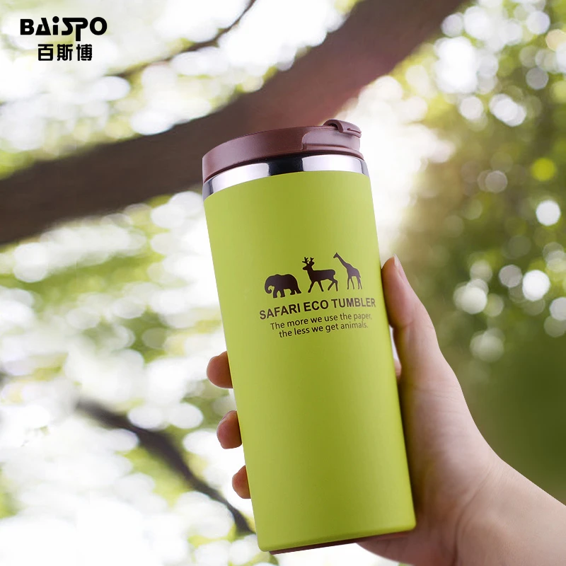 Кофейная кружка BAISPO 380 мл Термокружка Из Нержавеющей Стали для чая и молока