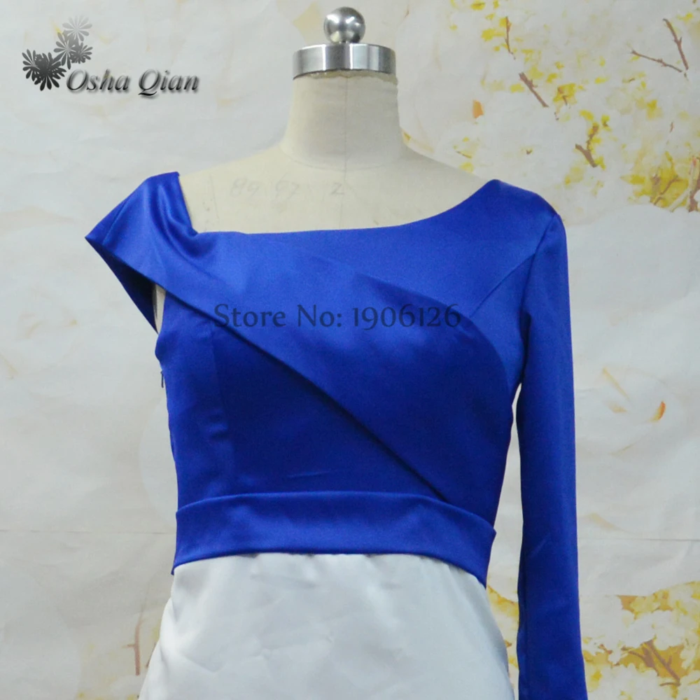 Formal Dress Women One Shoulder African Evening Dresses Mermaid Long Party Gowns Zipper Arabic Vestito da sera blu | Свадьбы и