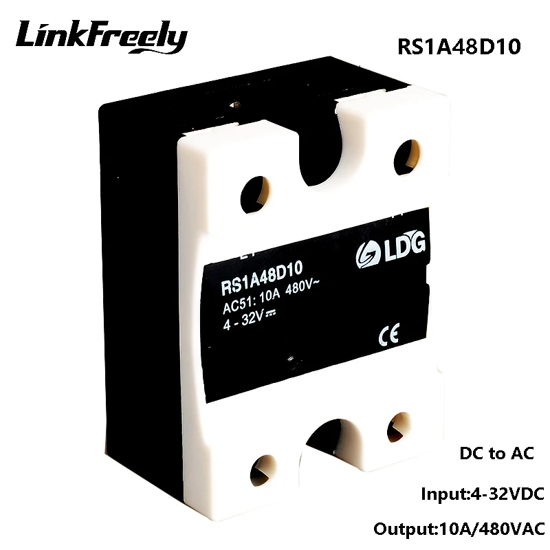 RS1A48D10 Вход 5 в 12 В 24 32 постоянного тока SSR реле твердотельного состояния ТРИАК