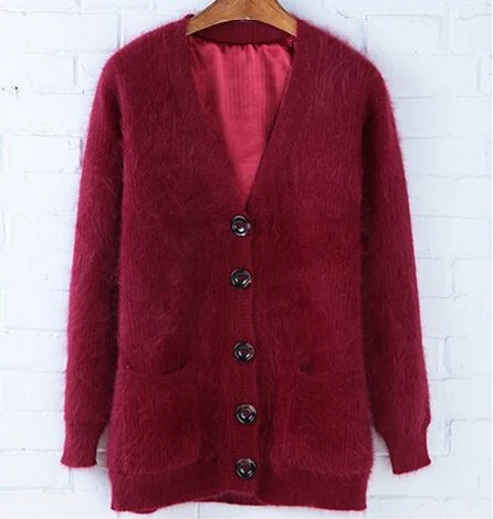 2019 New Thick Genuine Mink Cashmere Coat Warm Real Cardigans Wholesale Fur Sweater Hot Discount KFP912 |