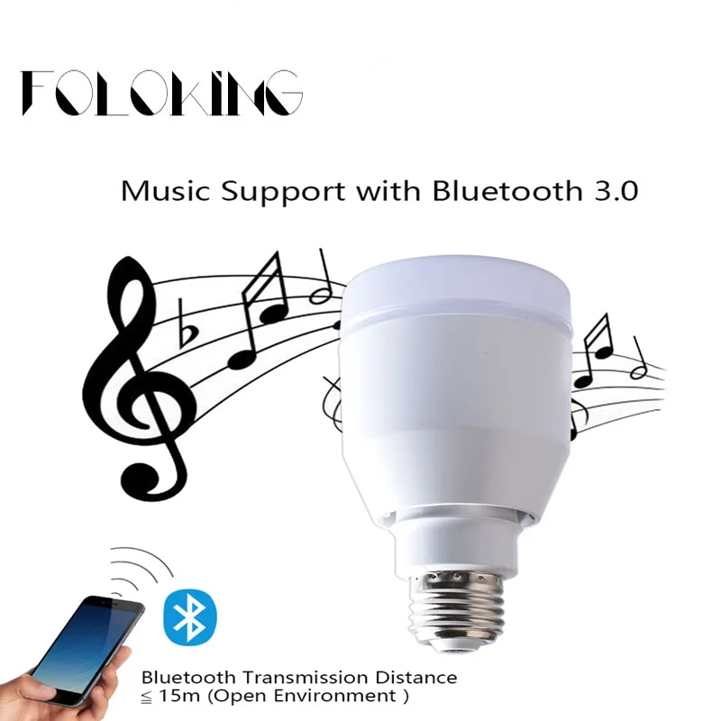 Умный Bluetooth Динамик E27 с RGB подсветильник кой яркая светодиодная лампа