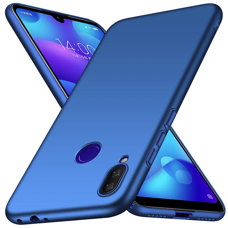 QZPC 2019 тонкий защитный чехол для Xiaomi Redmi Note 7 Pro Чехол черный простой ПК жесткие