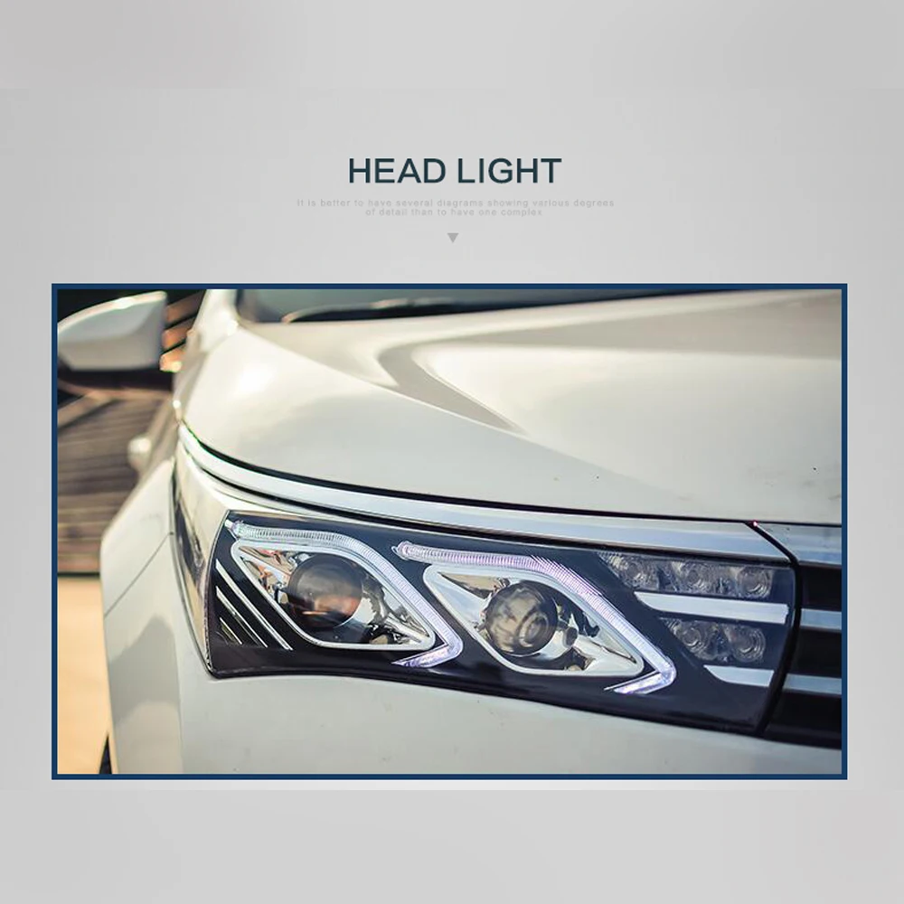 Llight светодиодный фонарь в сборе для Toyota Corolla 2014 2015 2016 2017 2018 дневные ходовые огни