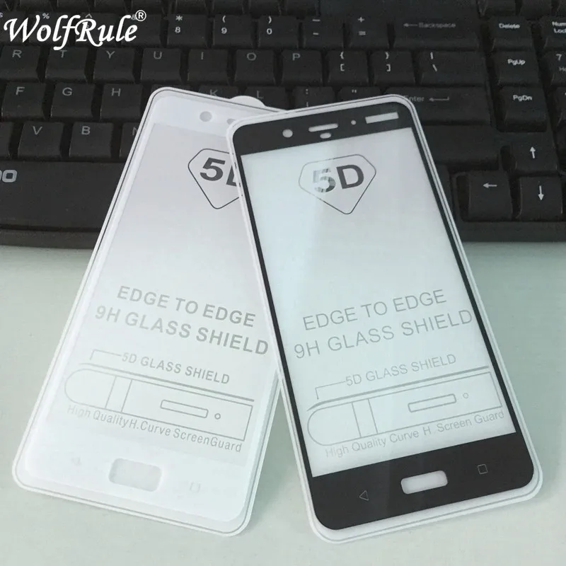 For Glass Nokia 8 Screen Protector WolfRule 5D Curved Full Cover Tempered Phone Film Nokia8 | Мобильные телефоны и