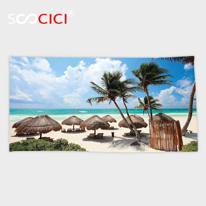 Сделанное на заказ ультра мягкое банное полотенце из микрофибры пляжное для