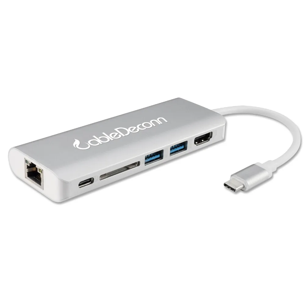 Thunderbolt 3 док-станция для usb3.1 type-c usb концентратор hdmi RJ45 многопортовый Адаптер hub