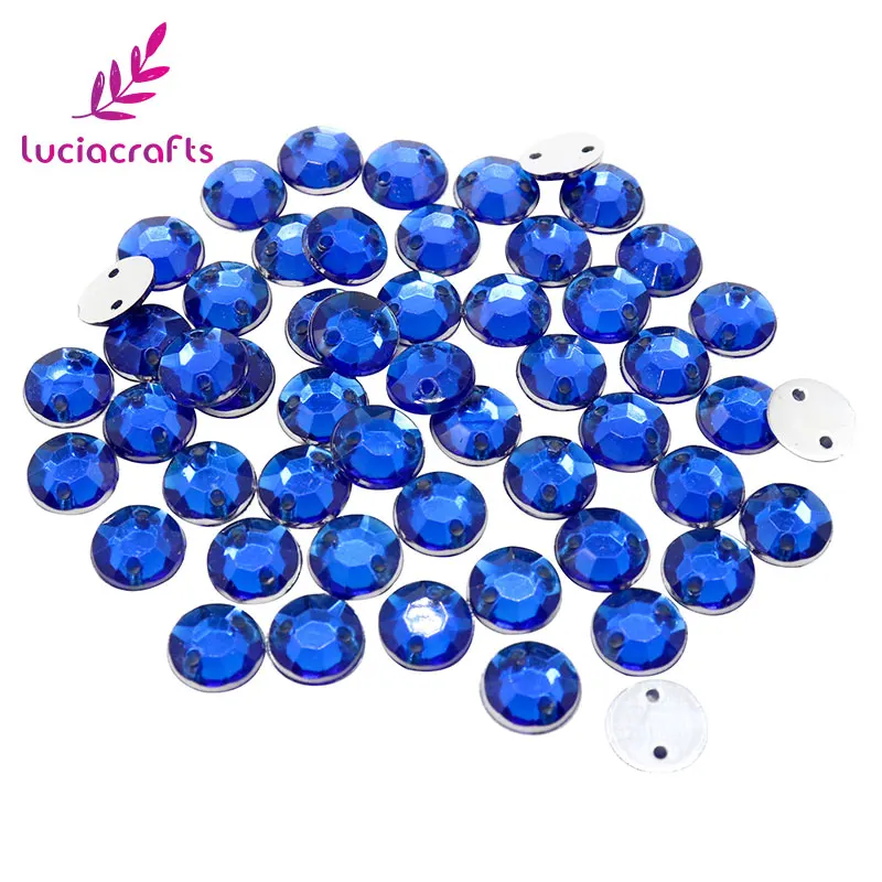 dark blue 50pcs 50 шт/100 шт 8 мм Разноцветные акриловые с плоской задней частью пришивные стразы 2 отверстия Пришивные хрустальные бусины Стразы для шитья D1101 - Цвет: dark blue 50pcs