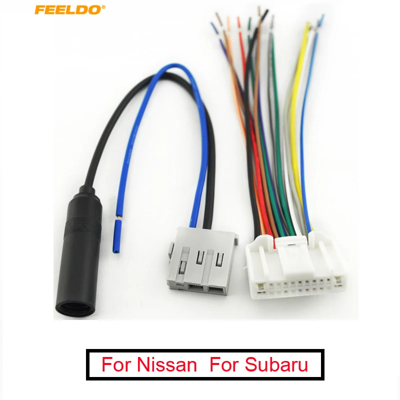 

FEELDO 1Set Car Audio Stereo Wiring Harness Antenna Adapter Plug For Nissan/For Subaru/For Infiniti OEM Factory Radio CD #AM1638