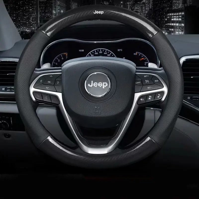 Чехол на руль автомобиля 37 дюймов 38 см 15 для Jeep Grand Cherokee Wagoneer Patriot Renegade (BU) Liberty Compass