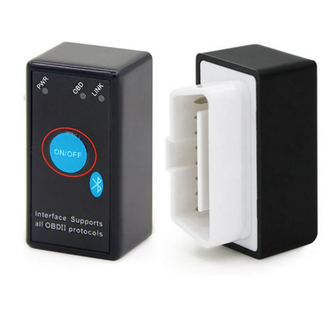Dewtreetали Mini OBD2 Eml327 V1.5 Bluetooth выключатель питания 16Pin 12 В OBDII Автомобильный