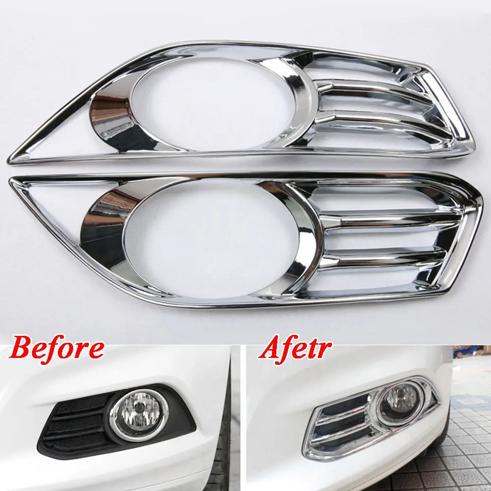 

Chrome ABS Front Fog Light Lamp Cover Trim Frame Car styling Decor Car Accessories For 2013-16 Ford Fusion Mondeo Car Accessory