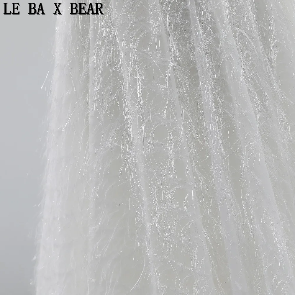 LE BA X BEAR/Новое свадебное платье ТРАПЕЦИЕВИДНОЕ с фатиновой юбкой и большим