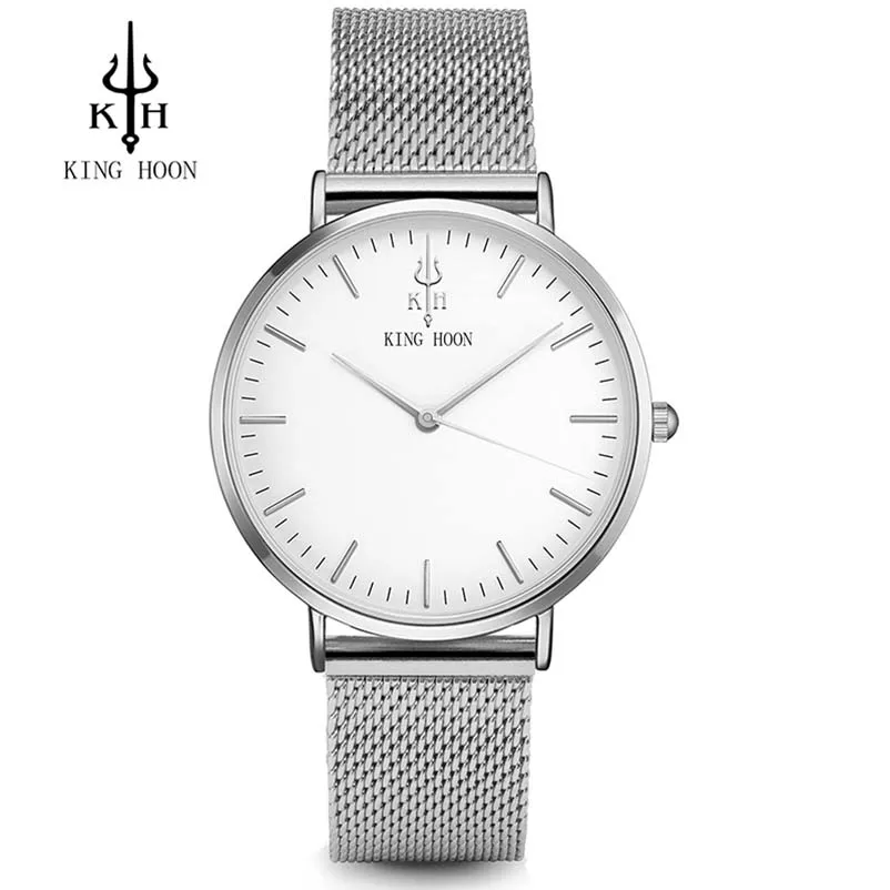 

KING HOON Silver Women Watches Luxury High Quality Water Resistant Montre Femme Stainless Steel 2016 Dress Woman Wrist Watches