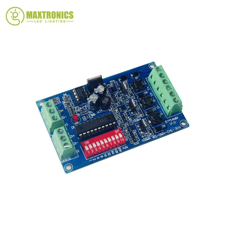 Новый декодер постоянного тока 3CH RGB 350 мА * 3 DMX512 светодиодный контроллер для