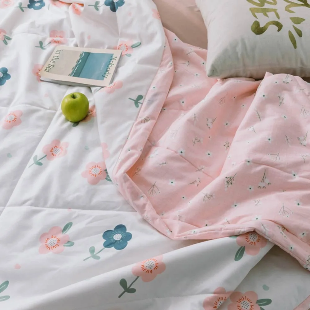 INS/стеганое одеяло с розовыми и зелеными цветами летнее стеганое из