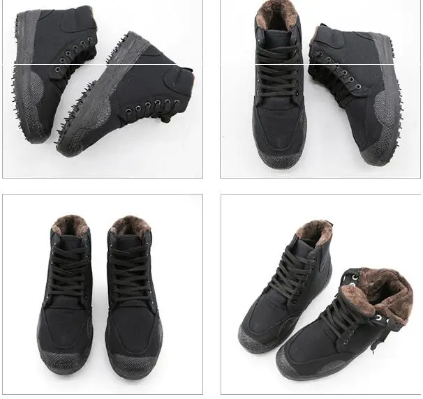 Winter models plus velvet men and women work shoes camouflage special training non-slip outdoor |