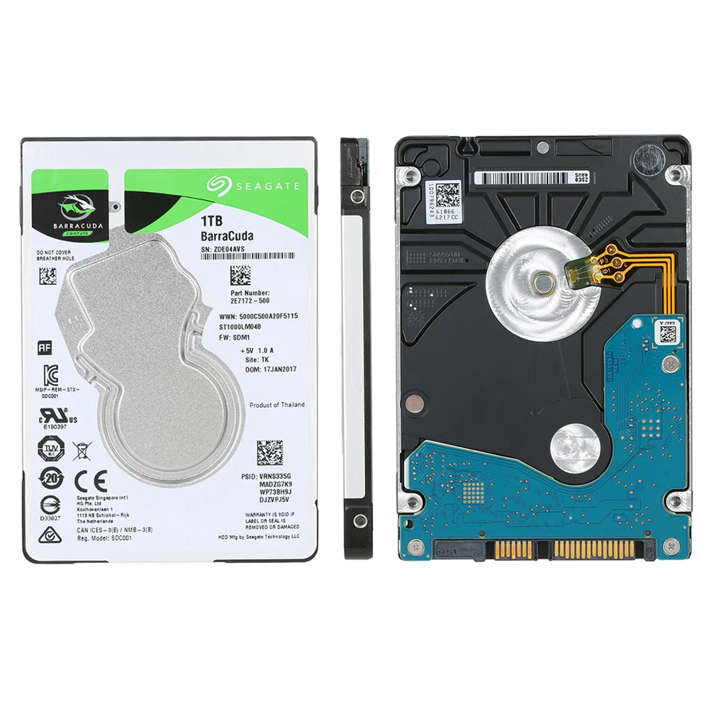 Внутренний жесткий диск Seagate для ноутбука 1 ТБ 2 5 дюйма HDD 7 мм 5400 об/мин SATA 6 8 128 Мб