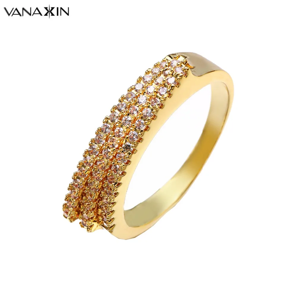 

VANAXIN Women Rings White Rose Yellow Zircons Cubic Zirconia Stone Charms Cute Ladies Copper Jewelry Engagement Jewellery Box