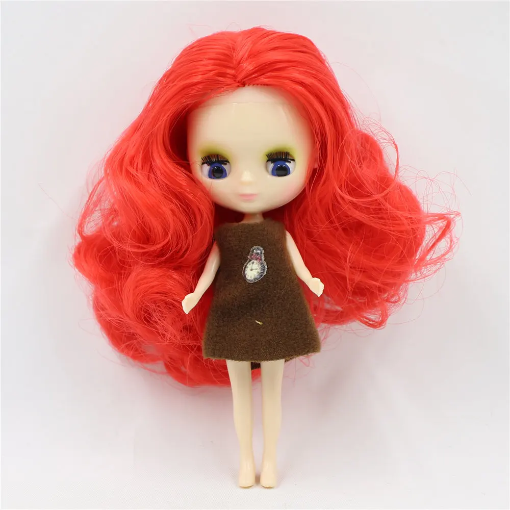 nude doll Ледяная мини-кукла пульпа 11 см много видов цветов волос одежда случайный № 2 - Цвет: nude doll