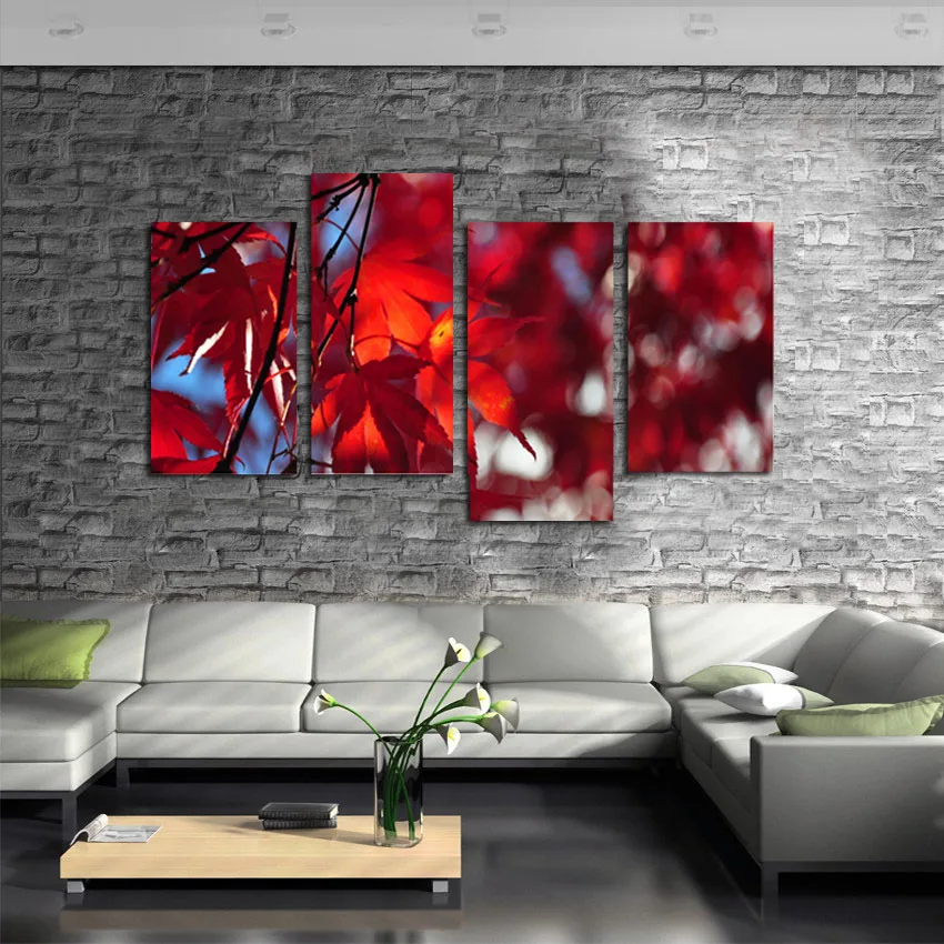 Бесплатная доставка большой современный wall art cuadros для гостиной 4 шт. росписи