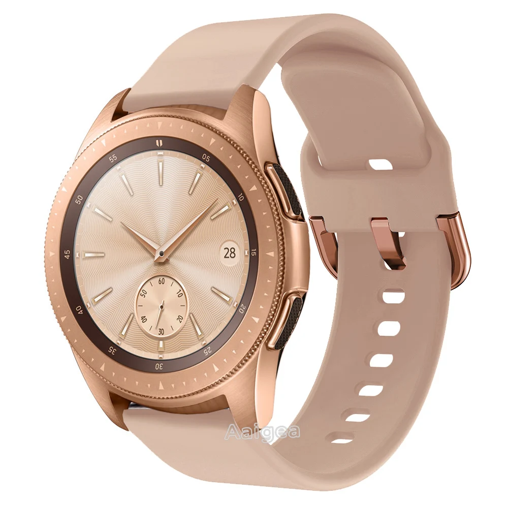 Vintage rose Цветной мягкий силиконовый ремешок для часов для samsung Galaxy Watch 42 мм сменный спортивный браслет 20 мм ремешок на запястье унисекс - Цвет ремешка: Vintage rose