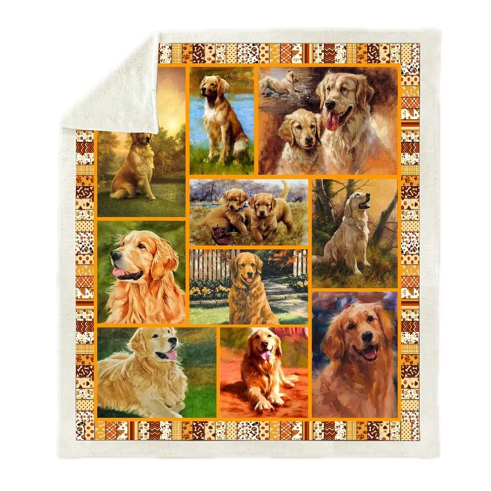 Sofa Cushion Yoga Mat Blanket Picnic Thick Double-layer Plush Anime Dog Rottweiler 3d Print Carry Wholesale | Дом и сад