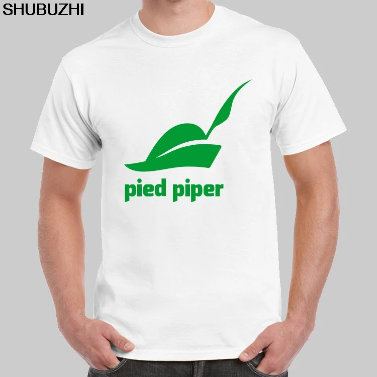 Мужская черная футболка с логотипом компании Pied Piper Silicon Valley, футболка с коротким рукавом и круглым вырезом, модная футболка sbz5129