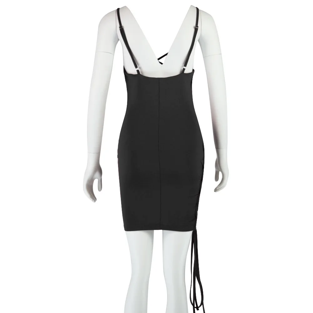 Loneyshow сексуальное платье с открытой спиной женское летнее глубоким v-образным