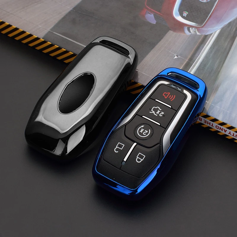 Чехол из ТПУ для ключей 2015 2016 FORD FUSION MONDEO Mustang F 150 LINCOLN EDGE EXPLORER MK 4 кнопки стайлинга
