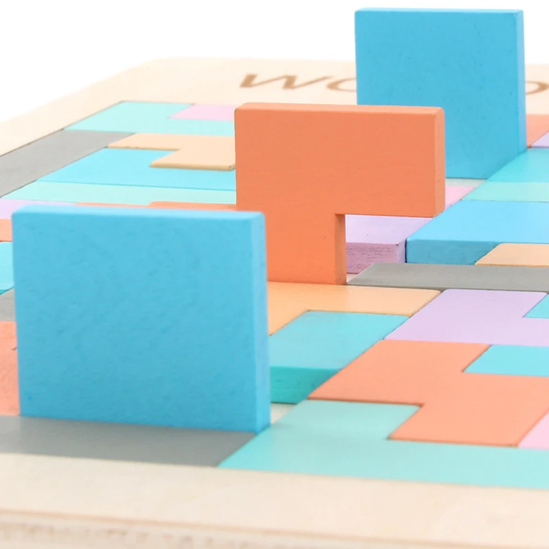 3D головоломка коробка деревянные детские развивающие игрушки для детей Продукты